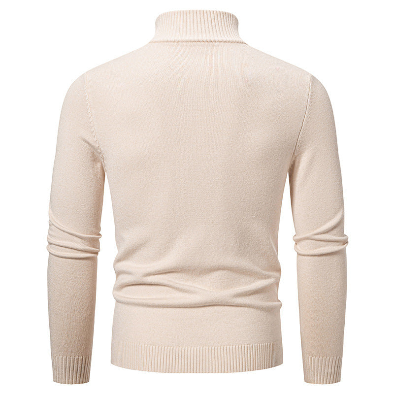 Herren modischer Rollkragenpullover mit elegantem Strukturmuster R&B