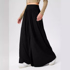 Damen Weit geschnittene Jersey-Hose mit elastischer Taille und elegantem Fall R&B