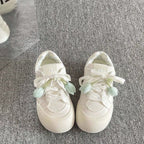 Damen Sneakers mit elegantem Rüschen-Design und gepolsterter Sohle R&B