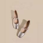 Damen elegante Ballerinas mit dekorativer Schnalle R&B