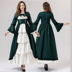 Damen historisches Kleid mit eleganten Rüschen und modernen Akzenten R&B