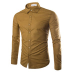 Herren elegante Langarmhemd R&B