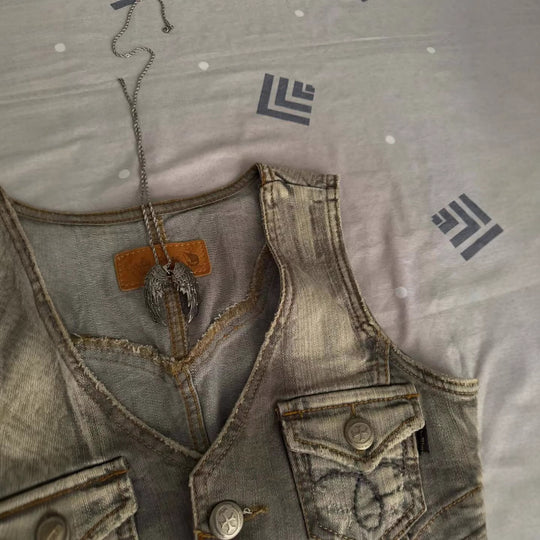 Damen Jeansweste mit Taschen R&B