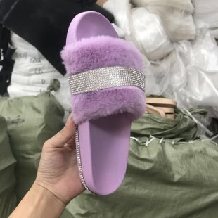 Damen Glamouröse Hausschuhe mit funkelnden Strass-Applikationen R&B