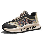 Damen Modische Sneakers mit ethnischem Muster und dämpfender Sohle R&B
