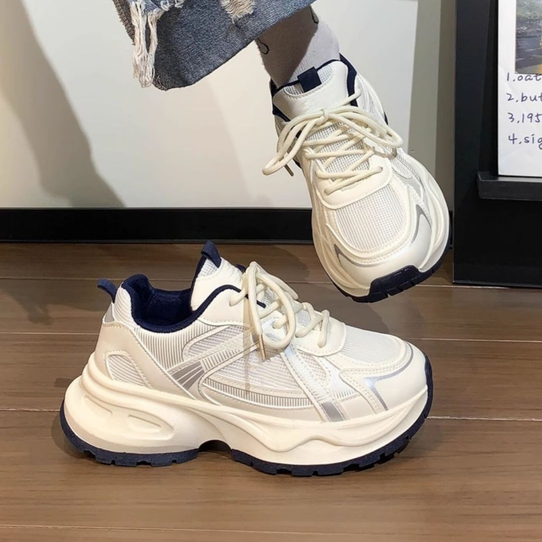 Damen Sportliche Sneakers mit atmungsaktiver Mesh-Oberfläche und dämpfender Sohle R&B