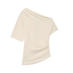Damen asymmetrisches Oberteil mit elegantem Drapé R&B