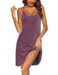 Damen Maxikleid mit schmalen Trägern und seitlichem Schlitz R&B