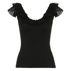 Damen Elegantes Oberteil mit Rüschendesign R&B