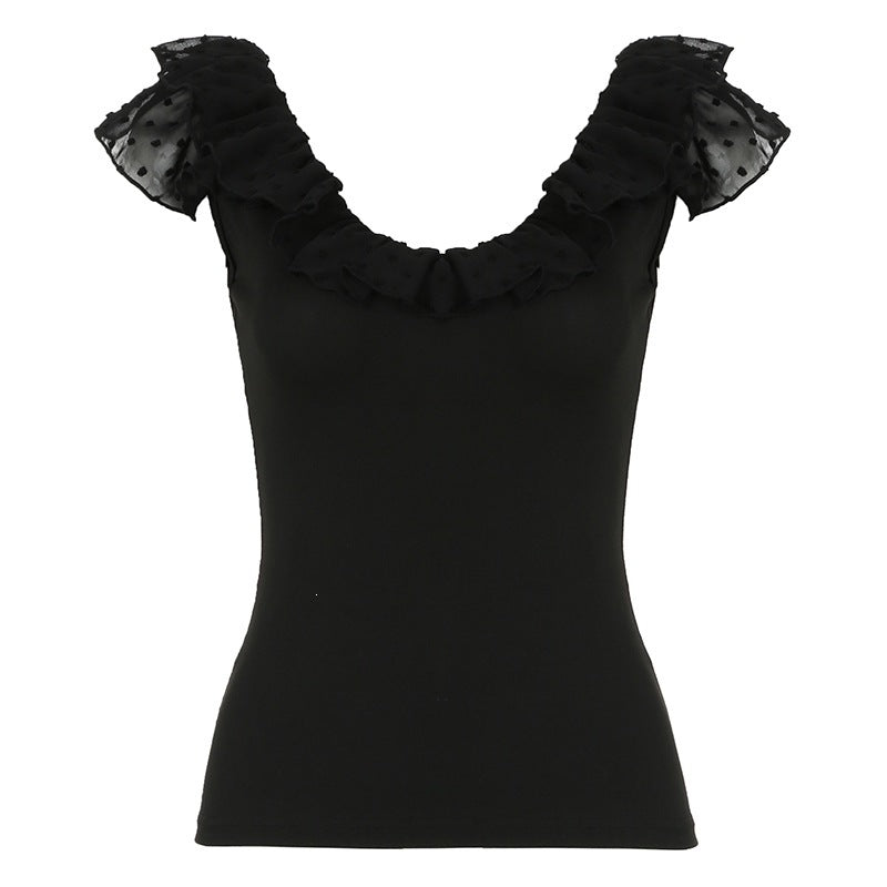 Damen Elegantes Oberteil mit Rüschendesign R&B