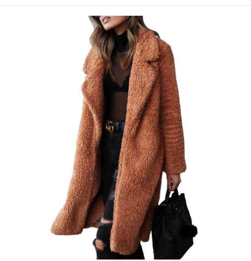 Damen Kuscheliger Teddy-Mantel mit großzügigem Schnitt und zwei praktischen Taschen R&B