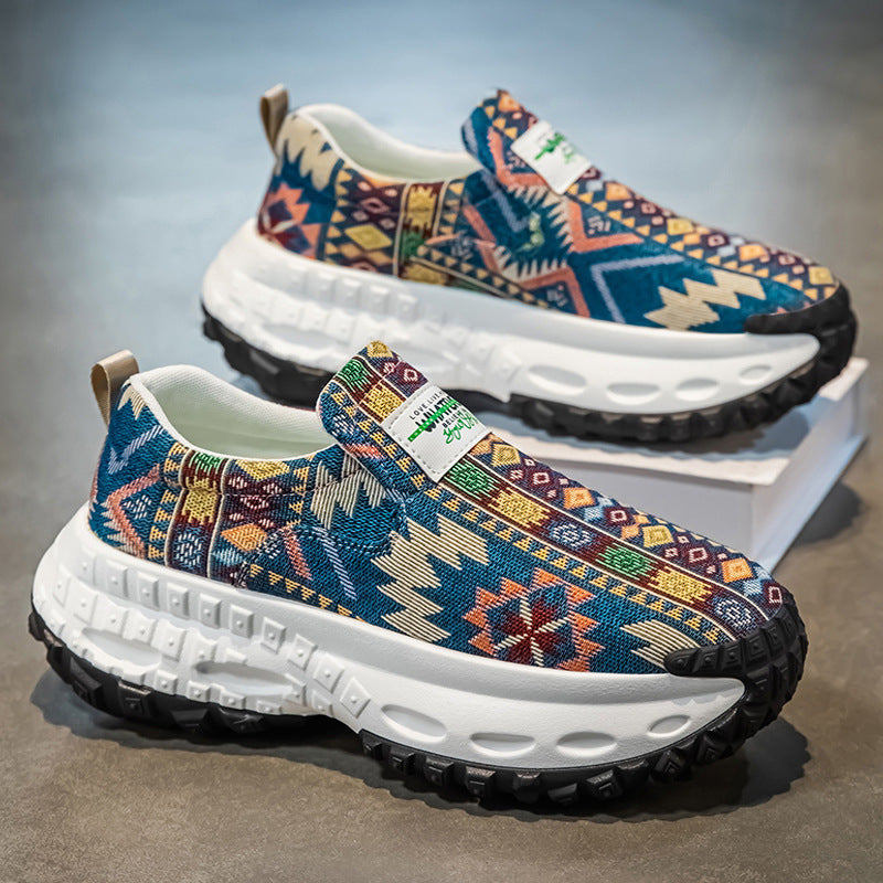 Damen Bequeme Ethno-Muster Sneakers R&B