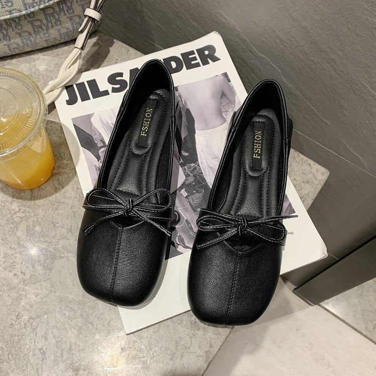 Damen elegante Ballerinas mit dekorativem Schleifenakzent R&B