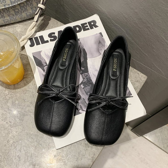 Damen elegante Ballerinas mit dekorativem Schleifenakzent R&B
