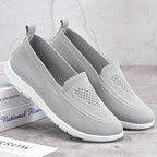 Damen Komfortable Slip-On Freizeitschuhe mit atmungsaktiver Netzstruktur