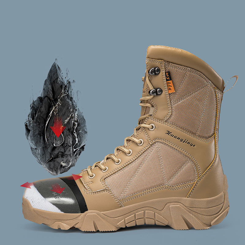 Herren Sicherheitsstiefel mit rutschfester Sohle und atmungsaktiven Einsätzen