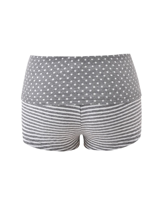 Damen Bequeme Shorts mit Punkt- und Streifenmuster R&B