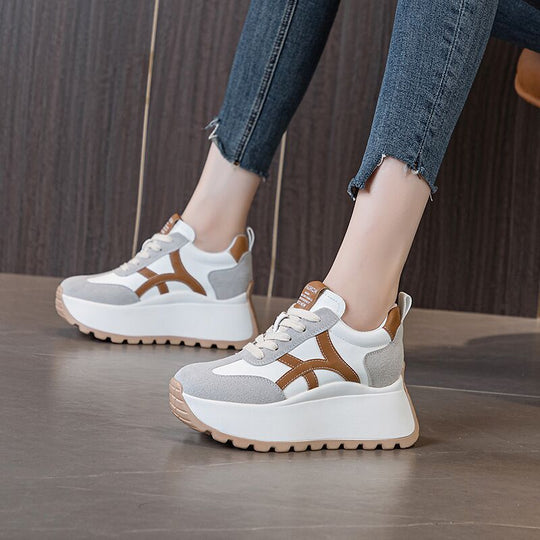 Damen Sportliche Damen Sneaker mit hohem Plateau und hochwertiger Dämpfung R&B