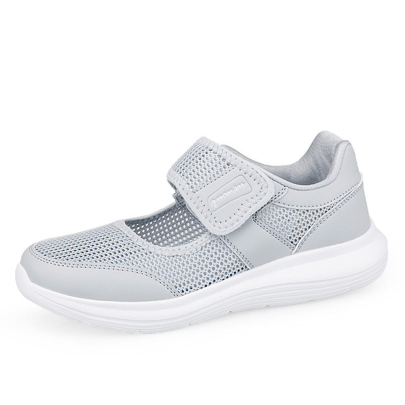 Damen Sportliche Klettverschluss Sneakers mit atmungsaktivem Obermaterial