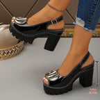 Damen Slingback-Pumps mit glamourösem Schmuckdetail R&B