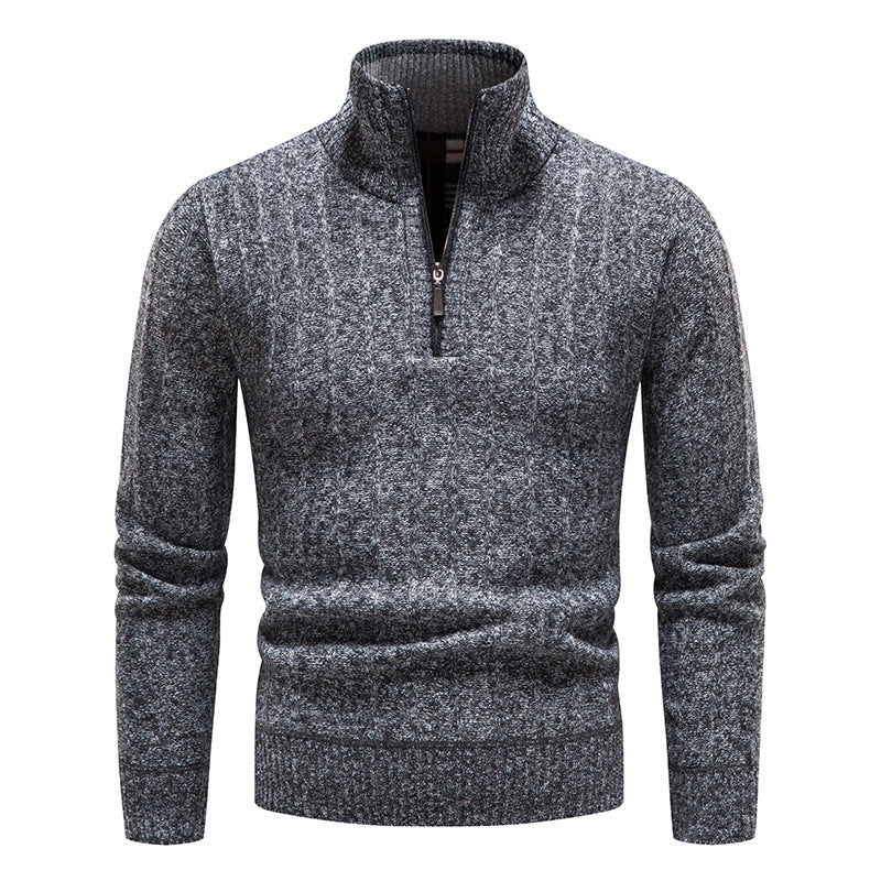 Herren modischer Strickpullover mit hohem Kragen R&B