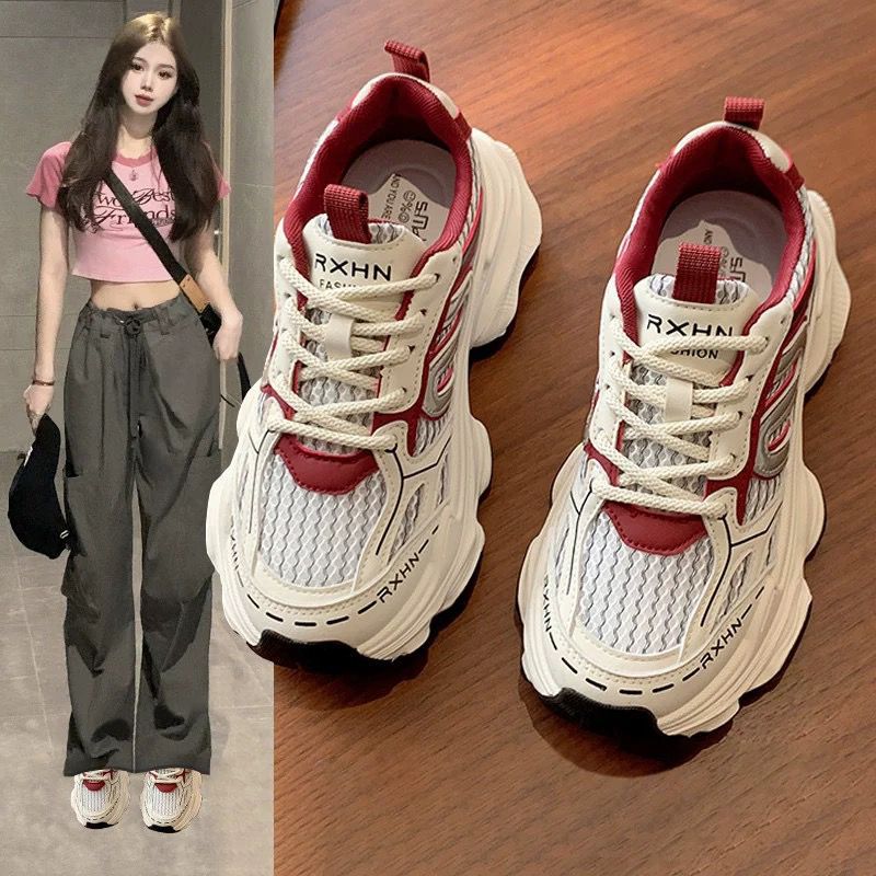 Damen Trendige Sport Sneakers mit atmungsaktivem Mesh-Obermaterial und dämpfender Sohle R&B