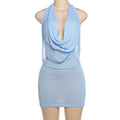 Damen Schulterfreies Minikleid mit lässigem Oversized-Ausschnitt und Glitzerakzenten R&B