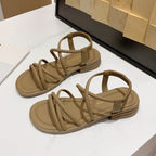 Damen Sandalen mit innovativem Riemendesign und bequemem Fußbett EB