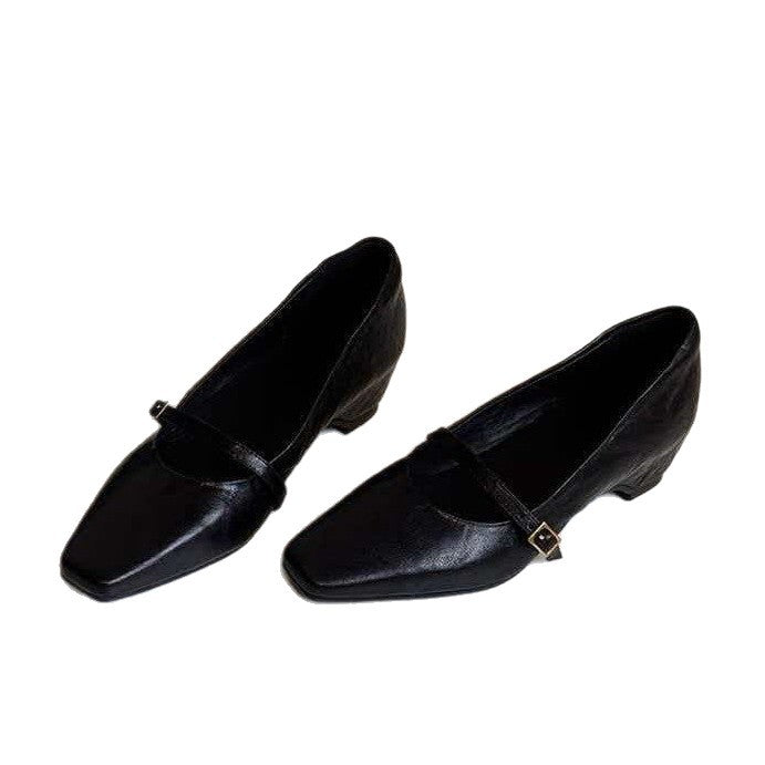 Damen elegante Pumps mit modischem Riemchen und komfortablem Blockabsatz R&B