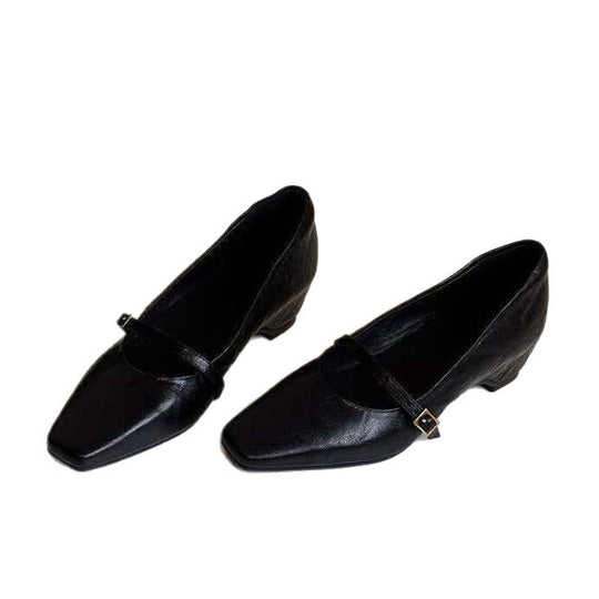 Damen elegante Pumps mit modischem Riemchen und komfortablem Blockabsatz R&B