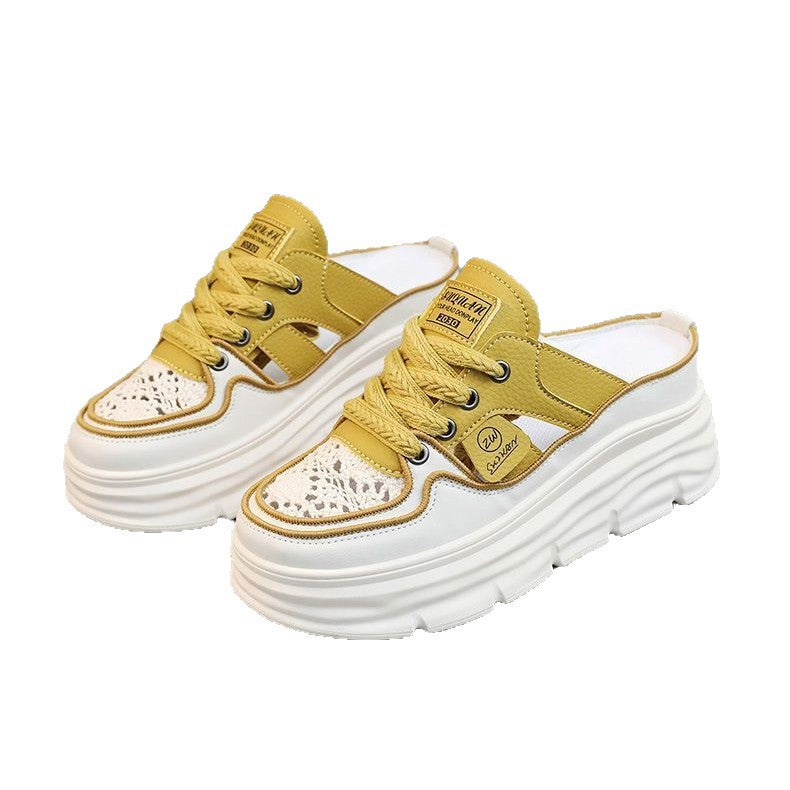 Damen Sneaker mit modischem Plateau und luftiger Schnürung