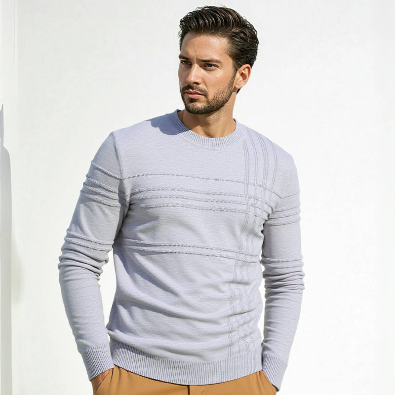 Herren modischer Strickpullover mit strukturiertem Design