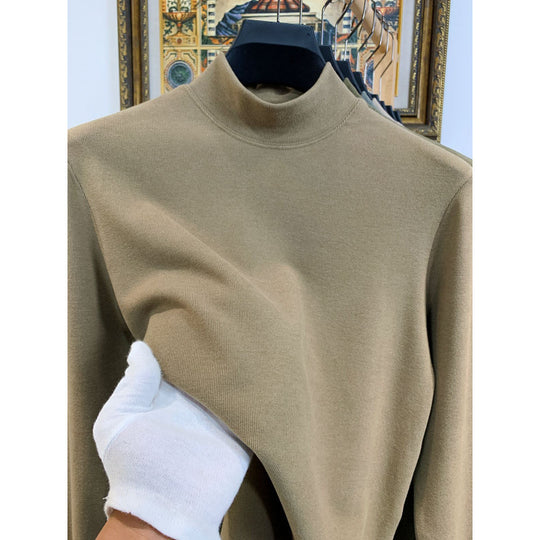 Damen Stehkragen Pullover aus weicher Baumwollmischung R&B