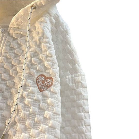 Damen Kapuzenjacke aus strukturiertem Material mit praktischen Taschen und modischem Design
