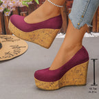 Damen Wedge-Pumps mit zeitgemäßem Kork-Design R&B