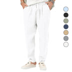Herren Leichte Leinenhose mit elastischem Bund und praktischen Eingrifftaschen R&B