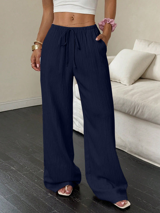 DamenWeit geschnittene Freizeit-Hose mit komfortablem Gummibund und praktischen Taschen R&B