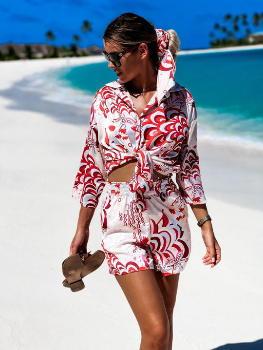Damen Luftige Bluse mit einzigartigem Mustermix R&B