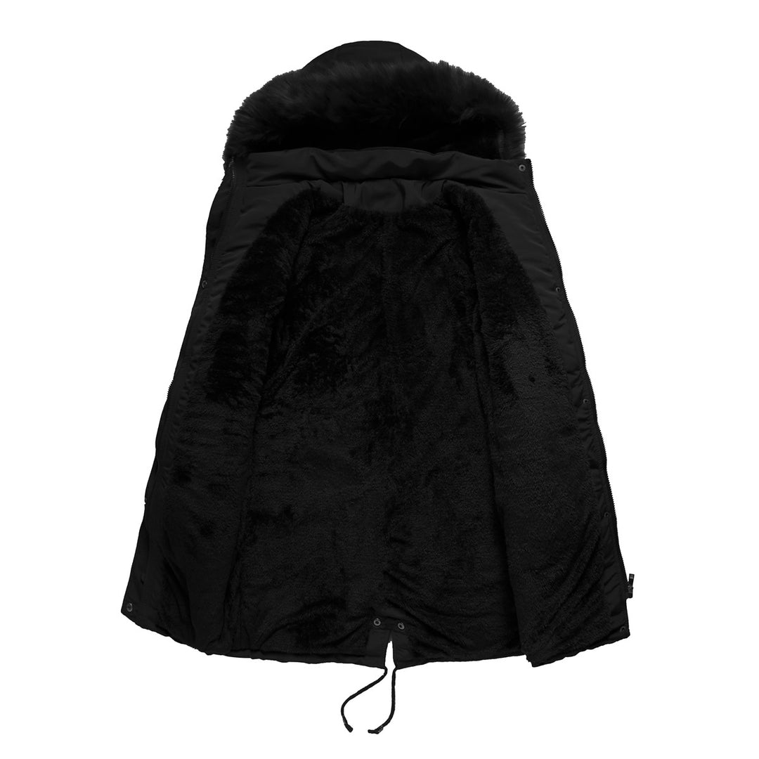 Damen Parkajacke mit abnehmbarem Kunstfellkragen und seitlichen Reißverschlusstaschen R&B