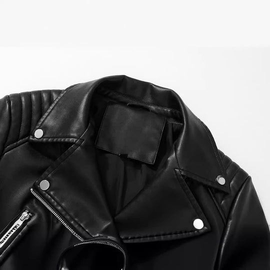 Damen Bikerjacke aus veganem R&B