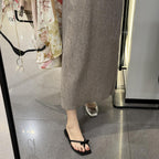 Damen Zehentrenner-Sandalen mit elegantem Schleifenakzent und rutschfester Sohle R&B