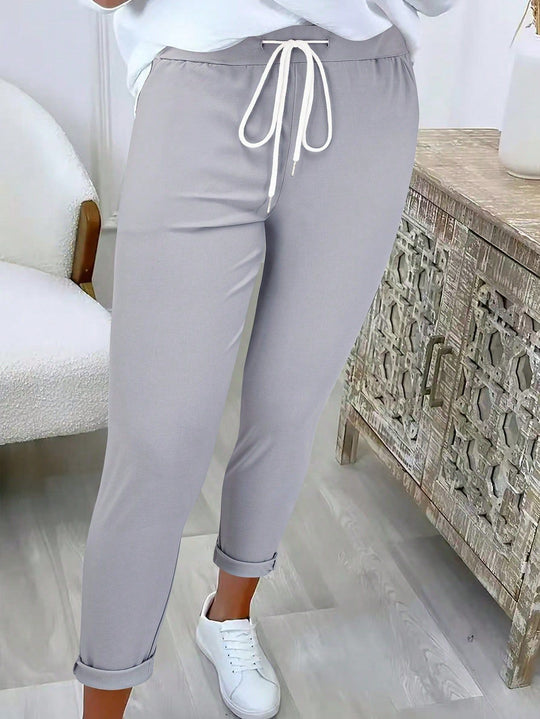 Damen Freizeithose mit elastischem Bund und Kordelzug R&B
