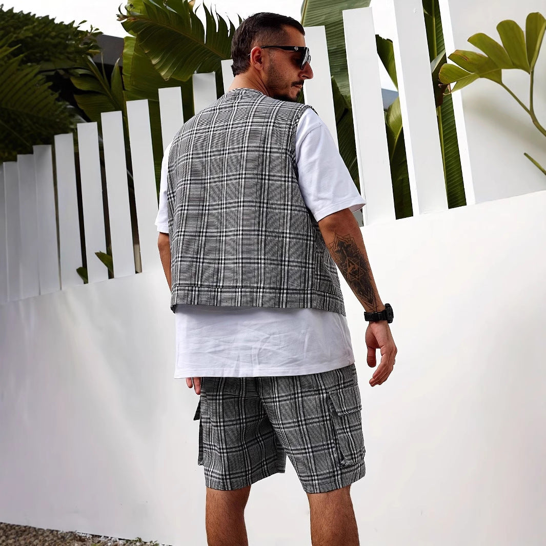 Herren stylischer Utility-Weste mit mehreren Taschen