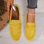 Damen Mokassins mit weichem Kunstleder und elastischem Riemendesign R&B
