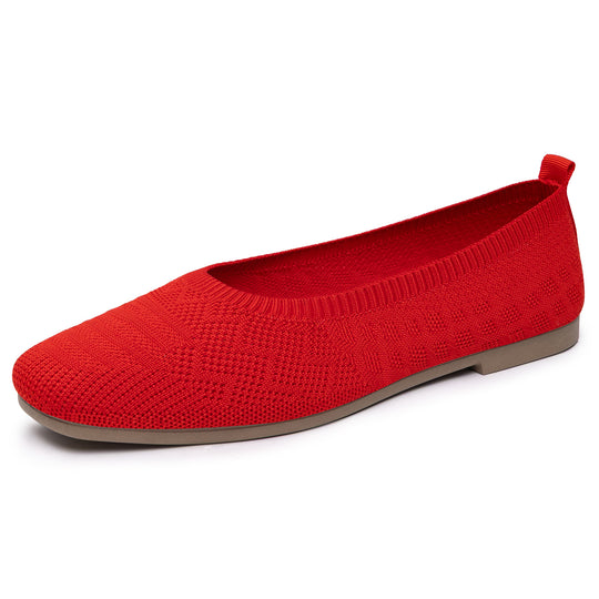 Damen elegante Ballerinas aus atmungsaktivem Strickmaterial R&B