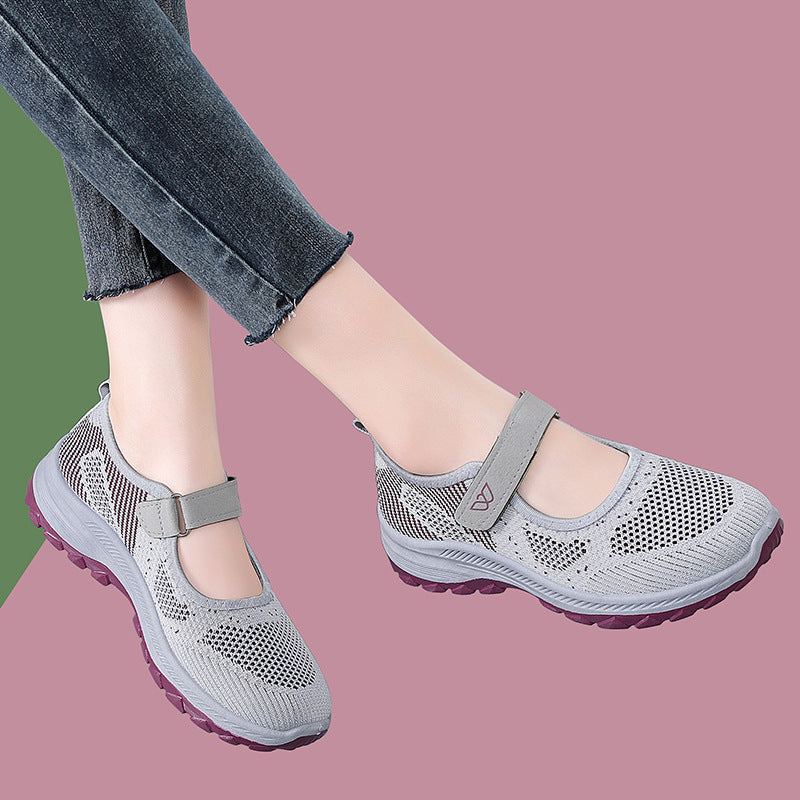 Damen Komfortable und atmungsaktive Sportschuhe mit Klettverschluss R&B