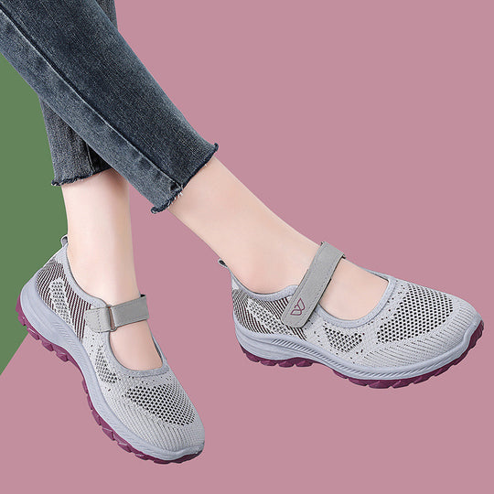 Damen Komfortable und atmungsaktive Sportschuhe mit Klettverschluss R&B