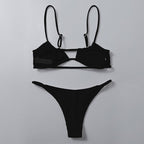 Damen Bikiniset mit trendiger Rippstruktur und verstellbaren Trägern