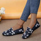 Damen Modische Slip-On Schuhe aus atmungsaktivem Material mit stylischem Print R&B