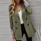 Damen Modischer Blazer mit doppelter Knopfleiste und eleganten Details R&B